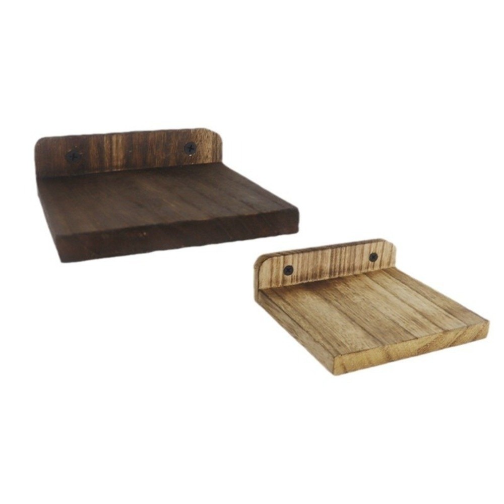 4PCS Wood Small Floating Shelv - Flower Wall Panel 评论和价格